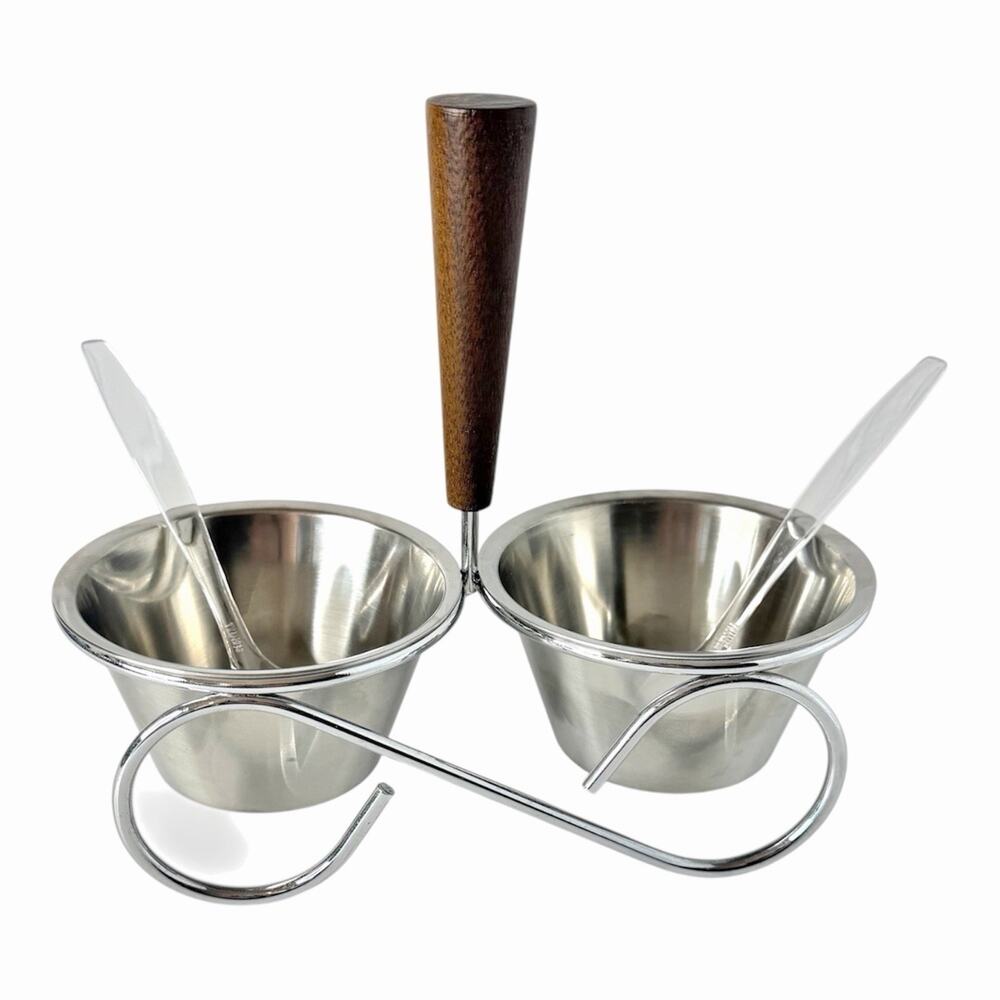 Mid Century Modern Stainless Steel Condiment Caddy Dressing Stand Demark